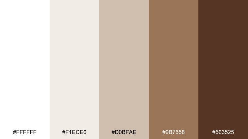 porcelain chestnut color palette with hex codes