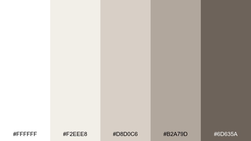 porcelain gallery neutral color palette with hex codes