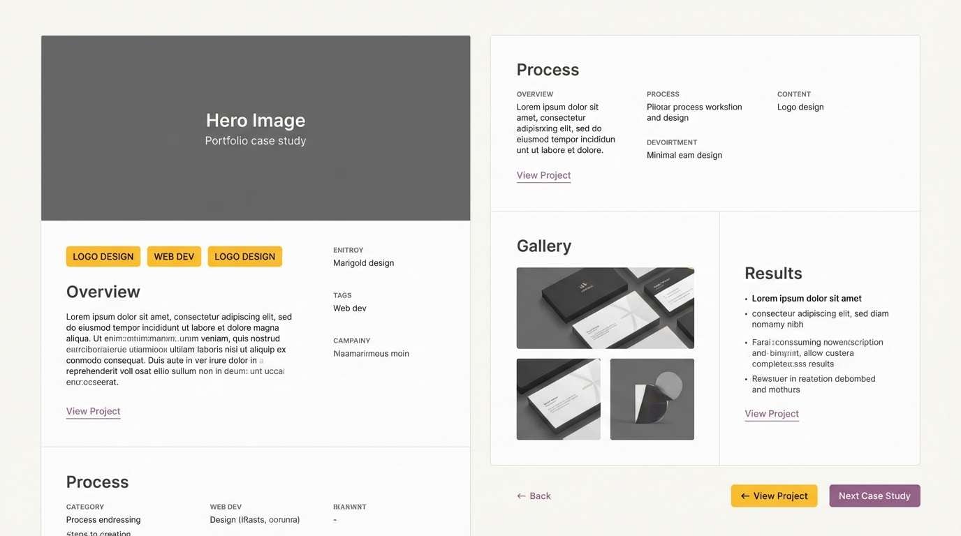 portfolio case study layout