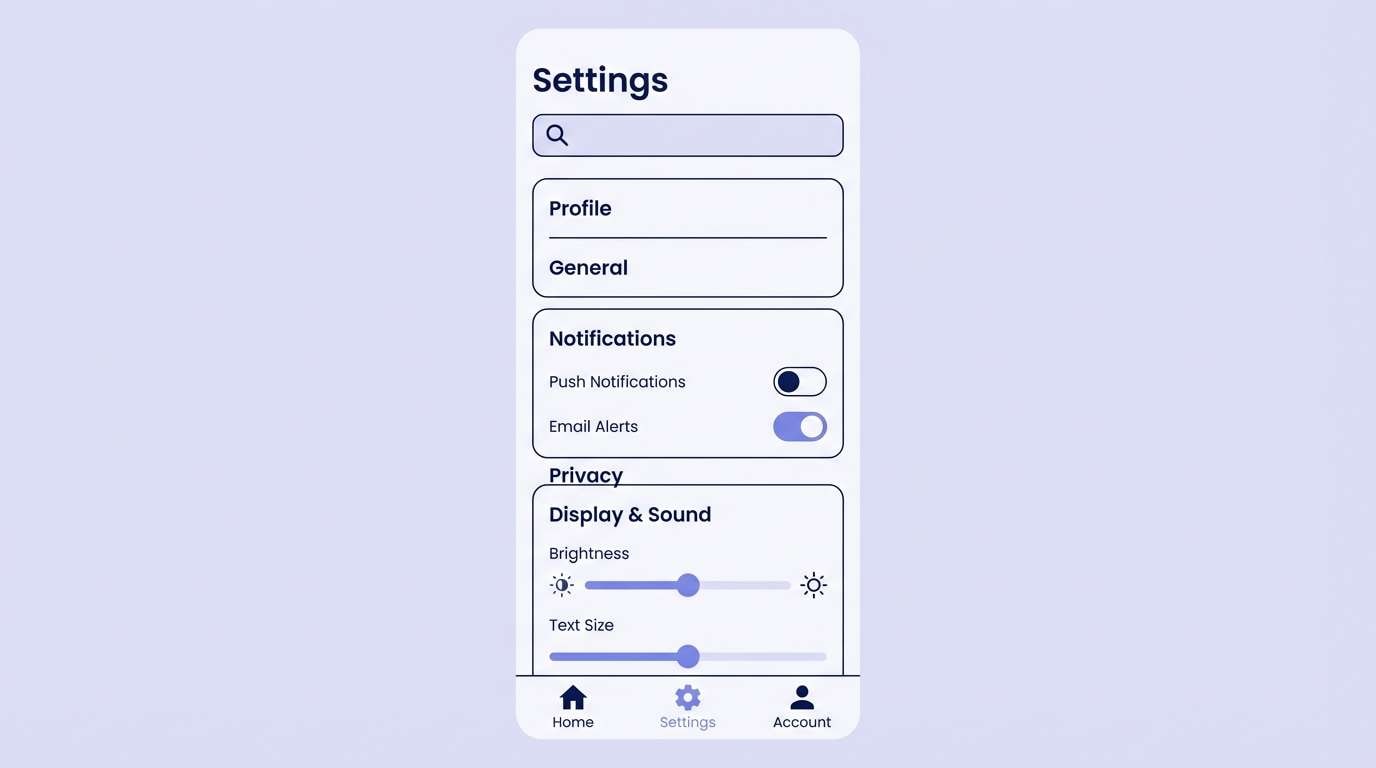 settings ui icy lavender