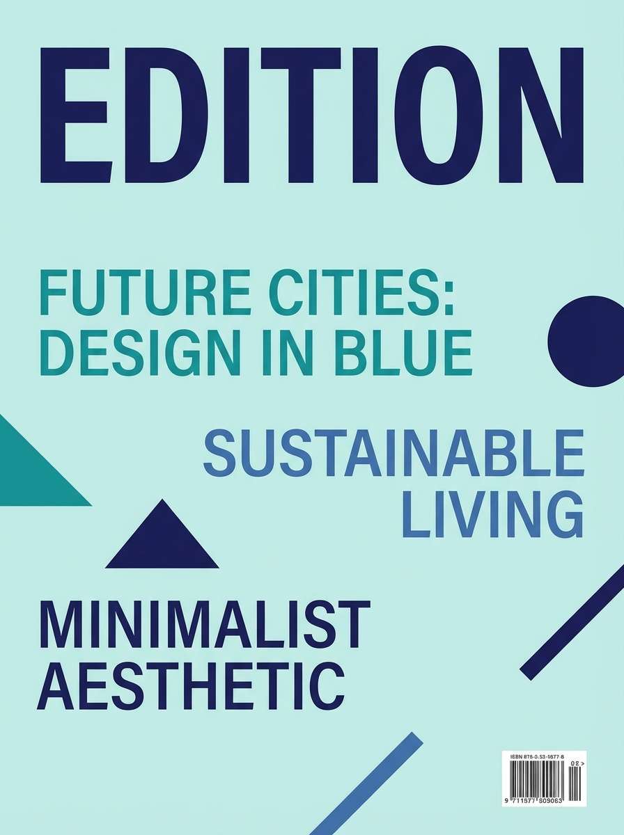 magazine cover cyanotype blue