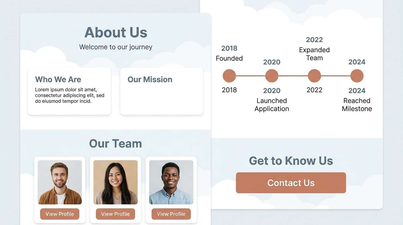 about page ui clay cloud