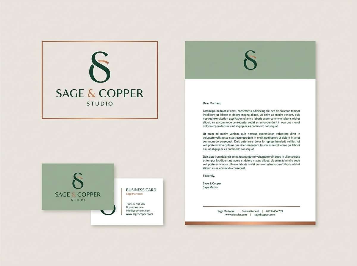 brand kit sage copper