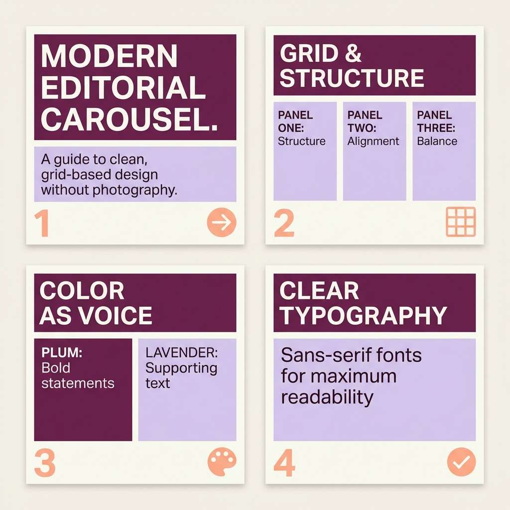 carousel graphic plum peach