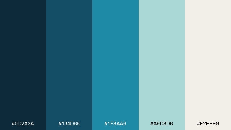 poseidon deep sea greek mythology color palette with hex codes