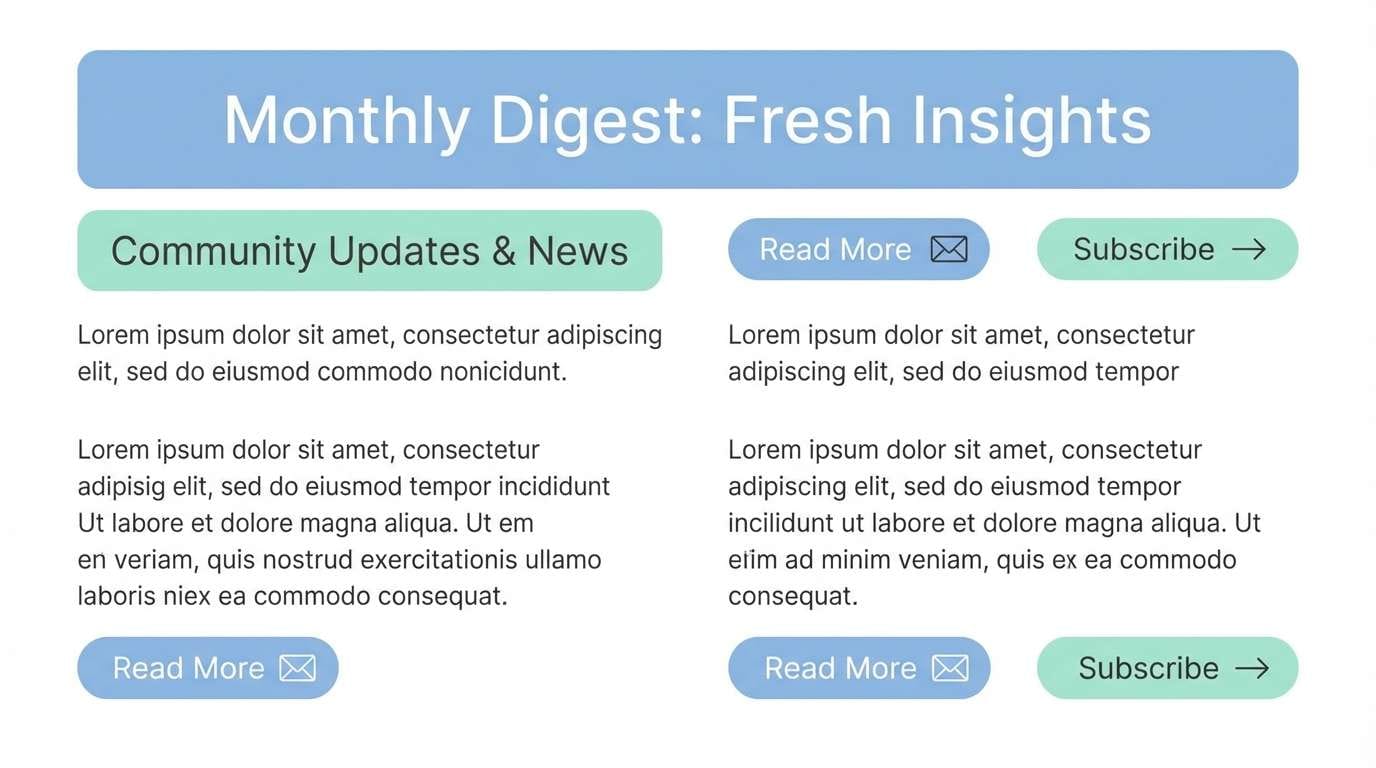 mint newsletter template design