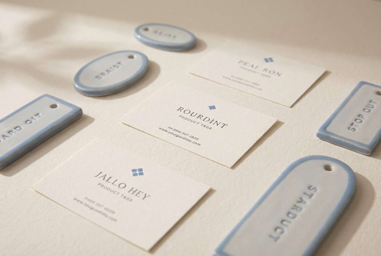 ceramic product tag mockup