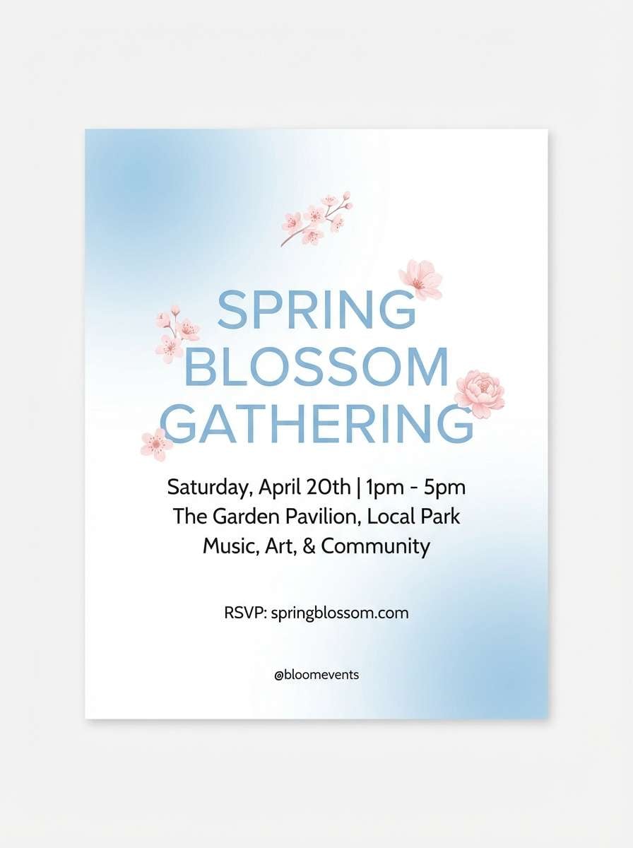 spring event flyer layout