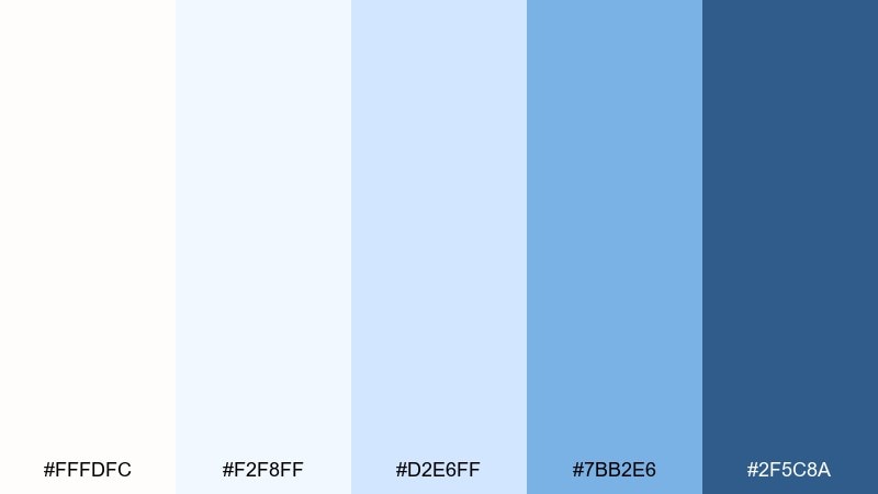 powder blue wedding color palette with hex codes