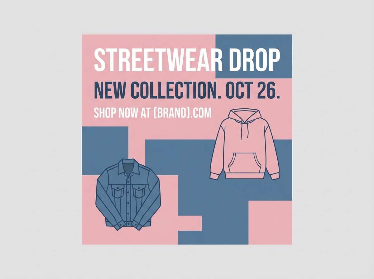 pink and denim social ad