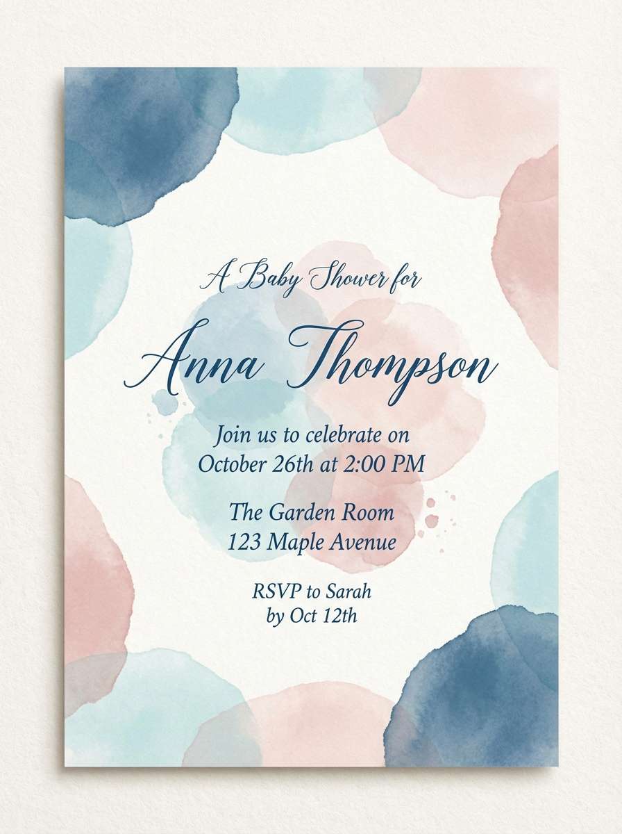 soft baby shower invitation