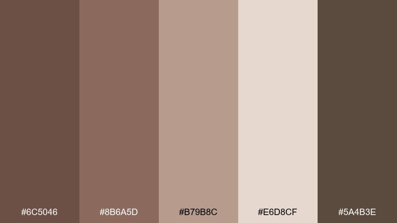 prairie dusk beaver color palette with hex codes
