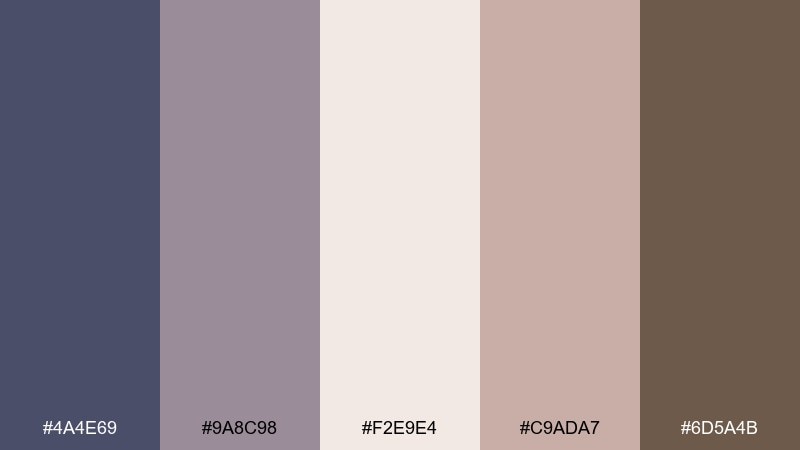 prairie dusk traditional color palette with hex codes