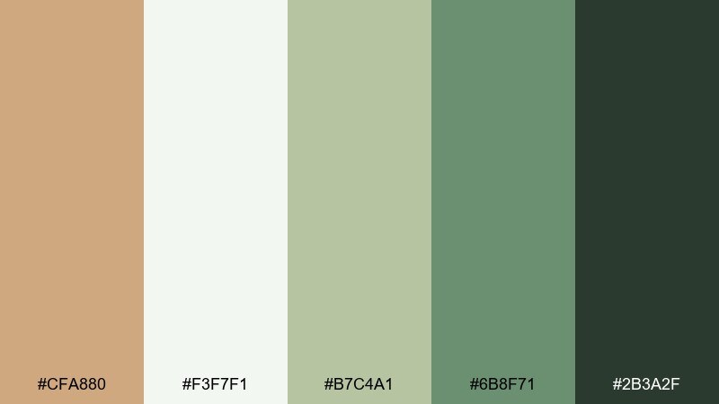prairie morning color palette with hex codes