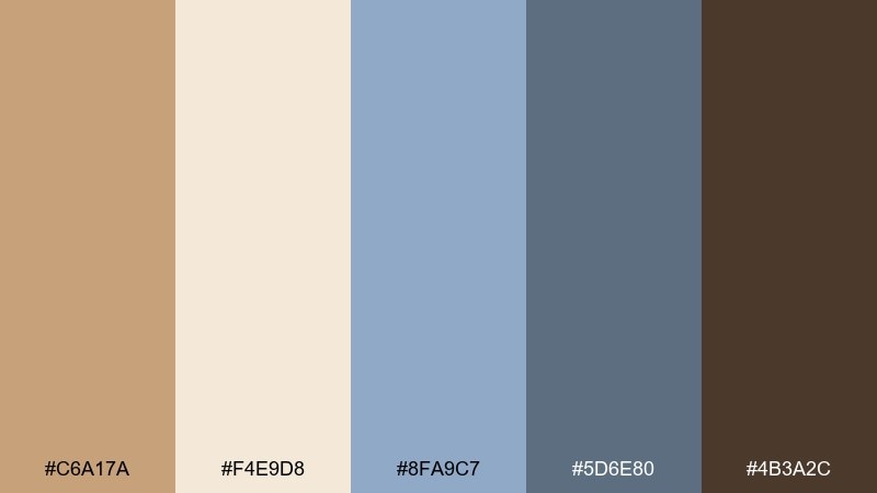 prairie sky color palette with hex codes