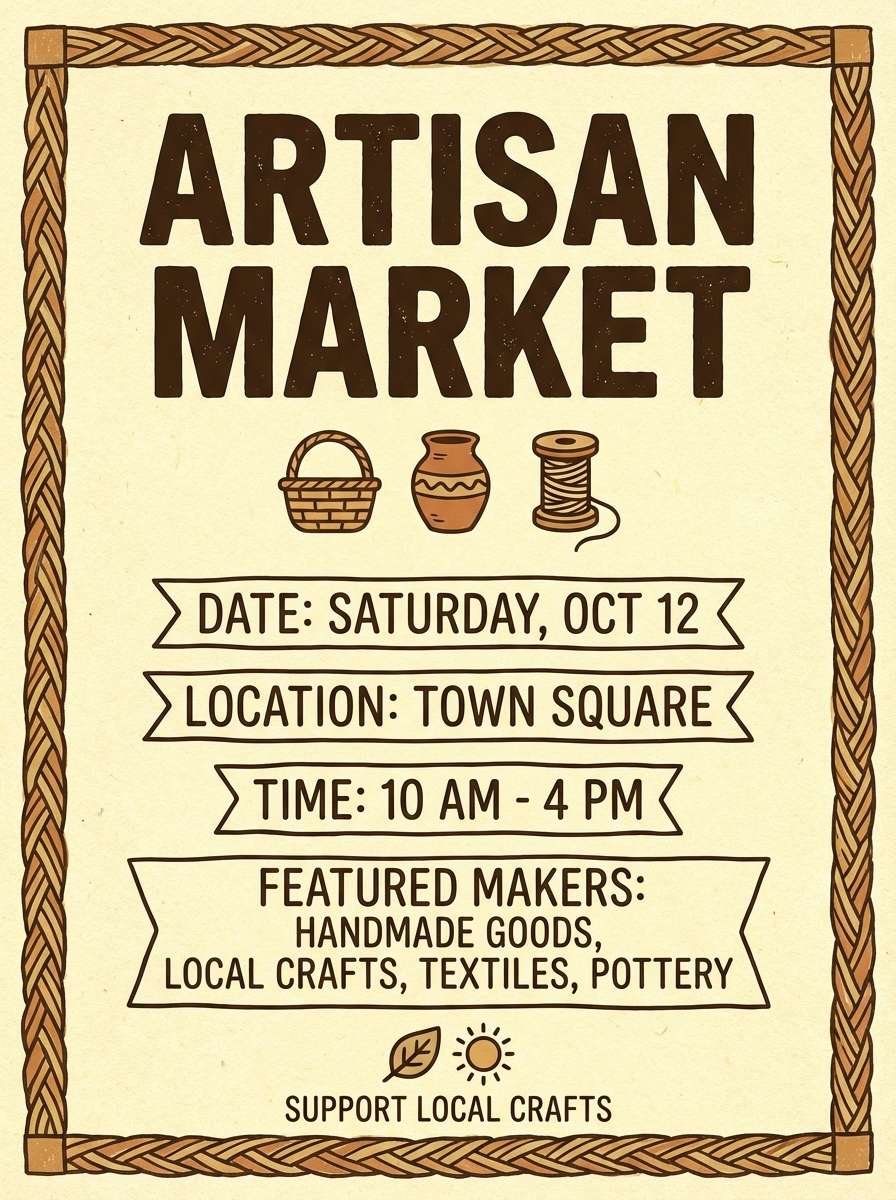 artisan market flyer