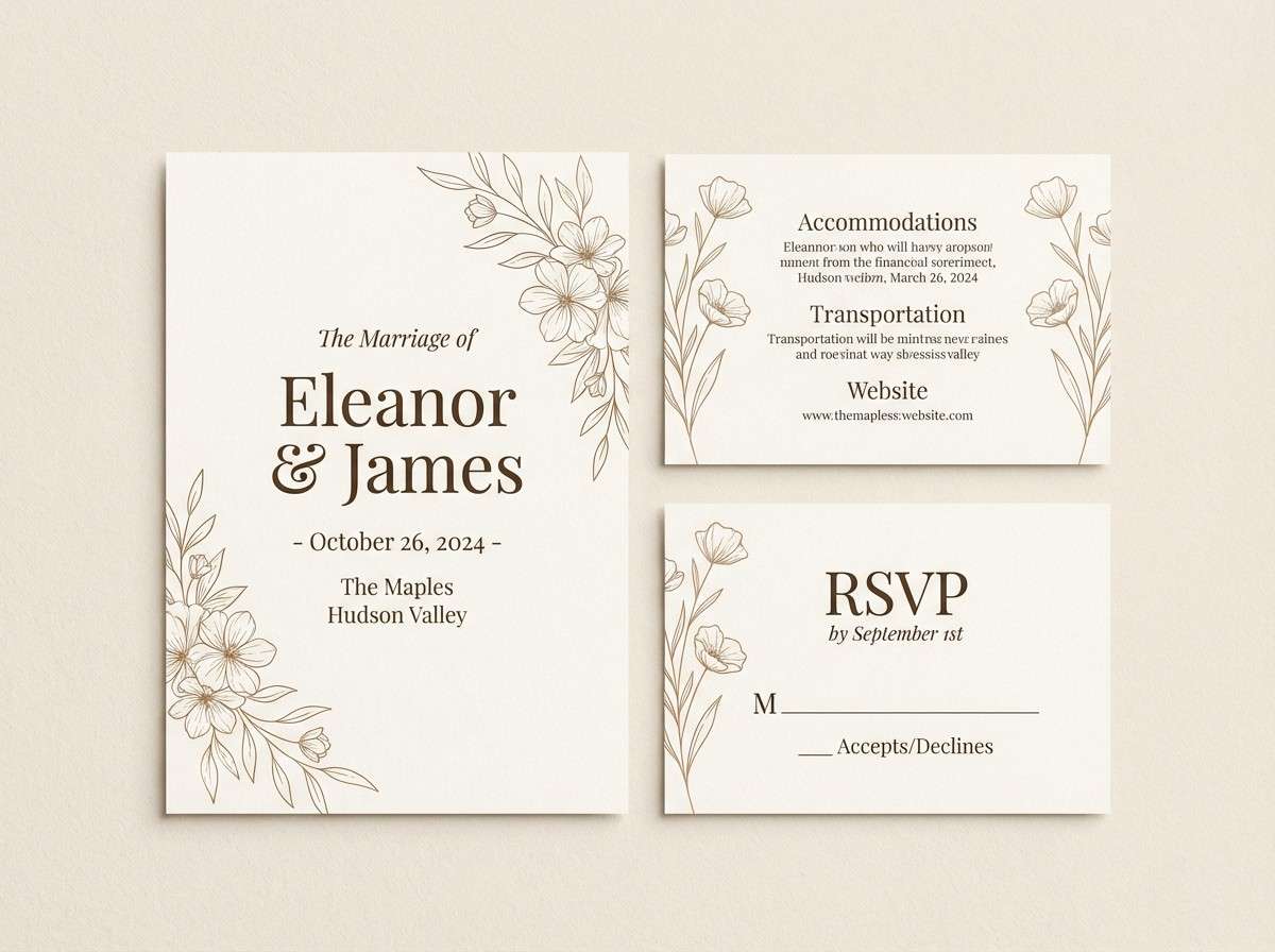 vintage invitation suite