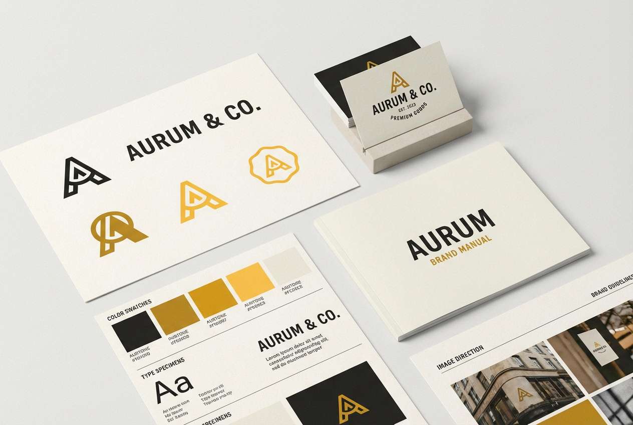 premium black yellow branding