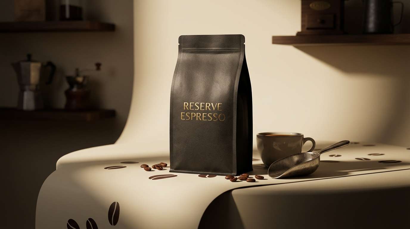 premium coffee ad studio