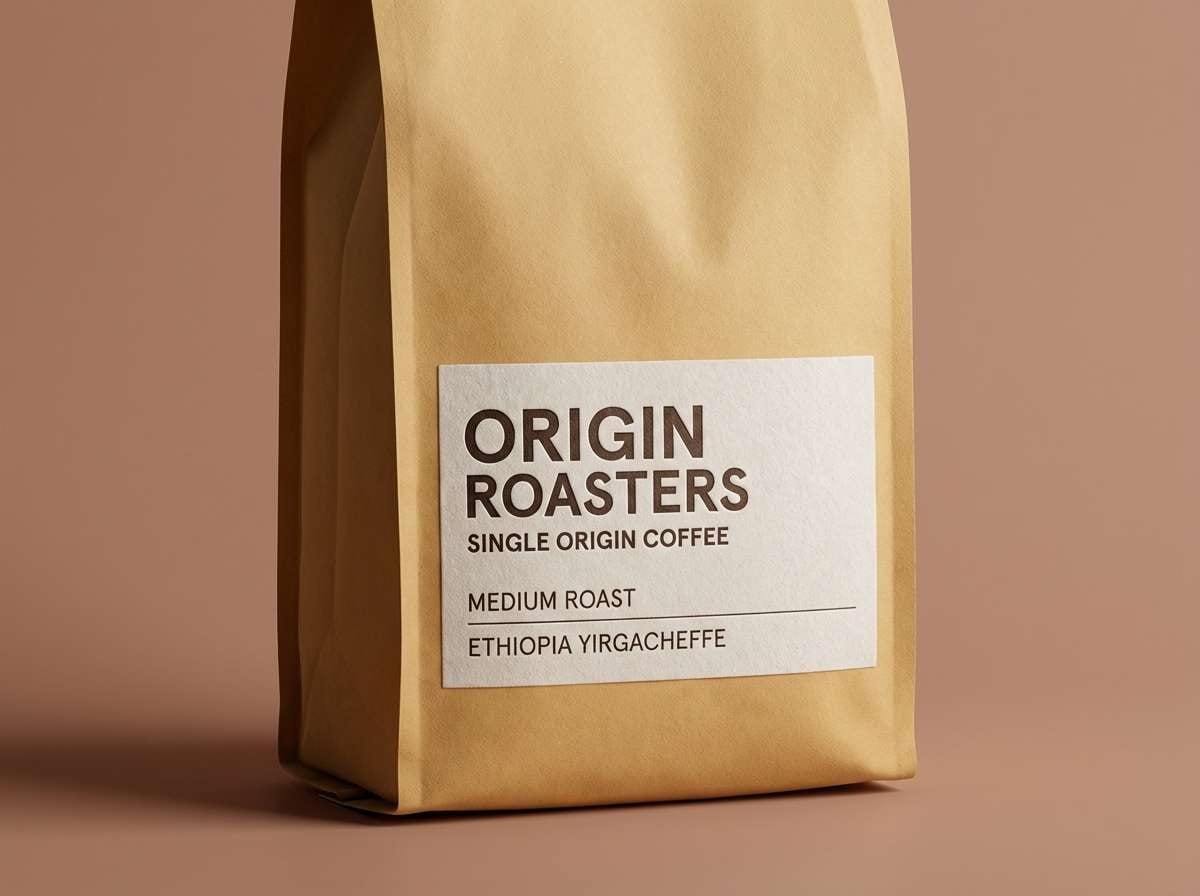 premium coffee bag label