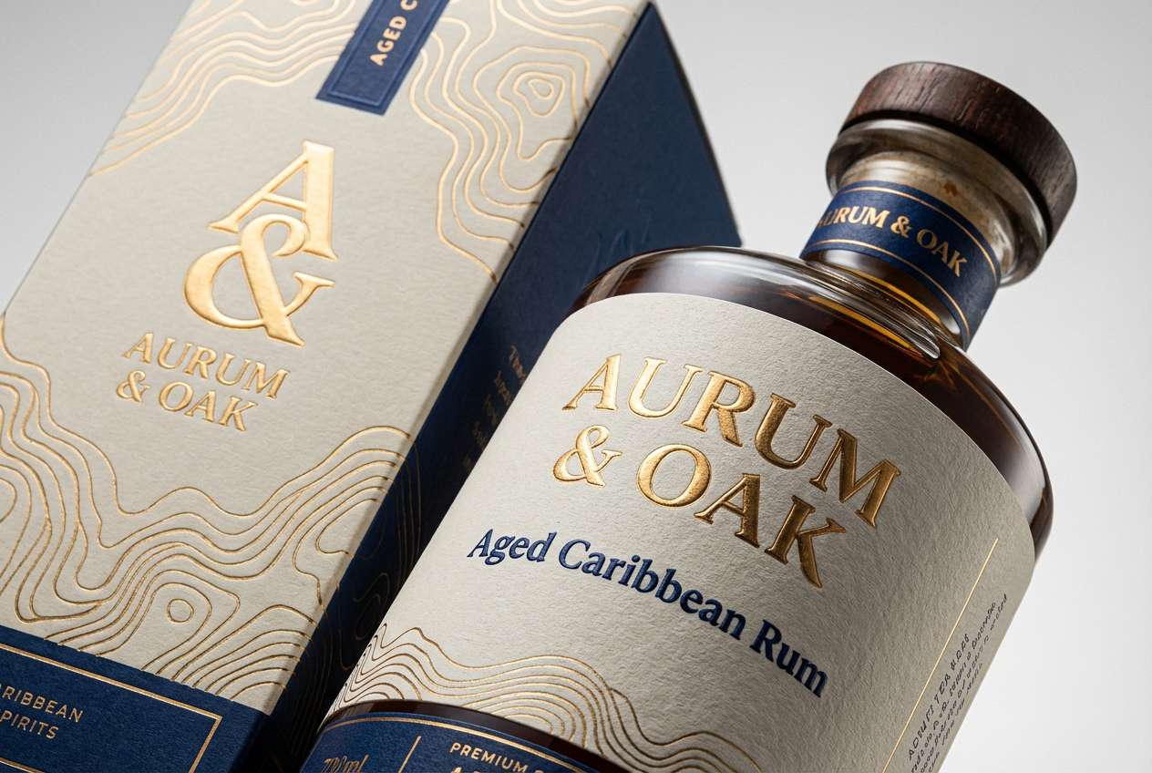 premium label and box