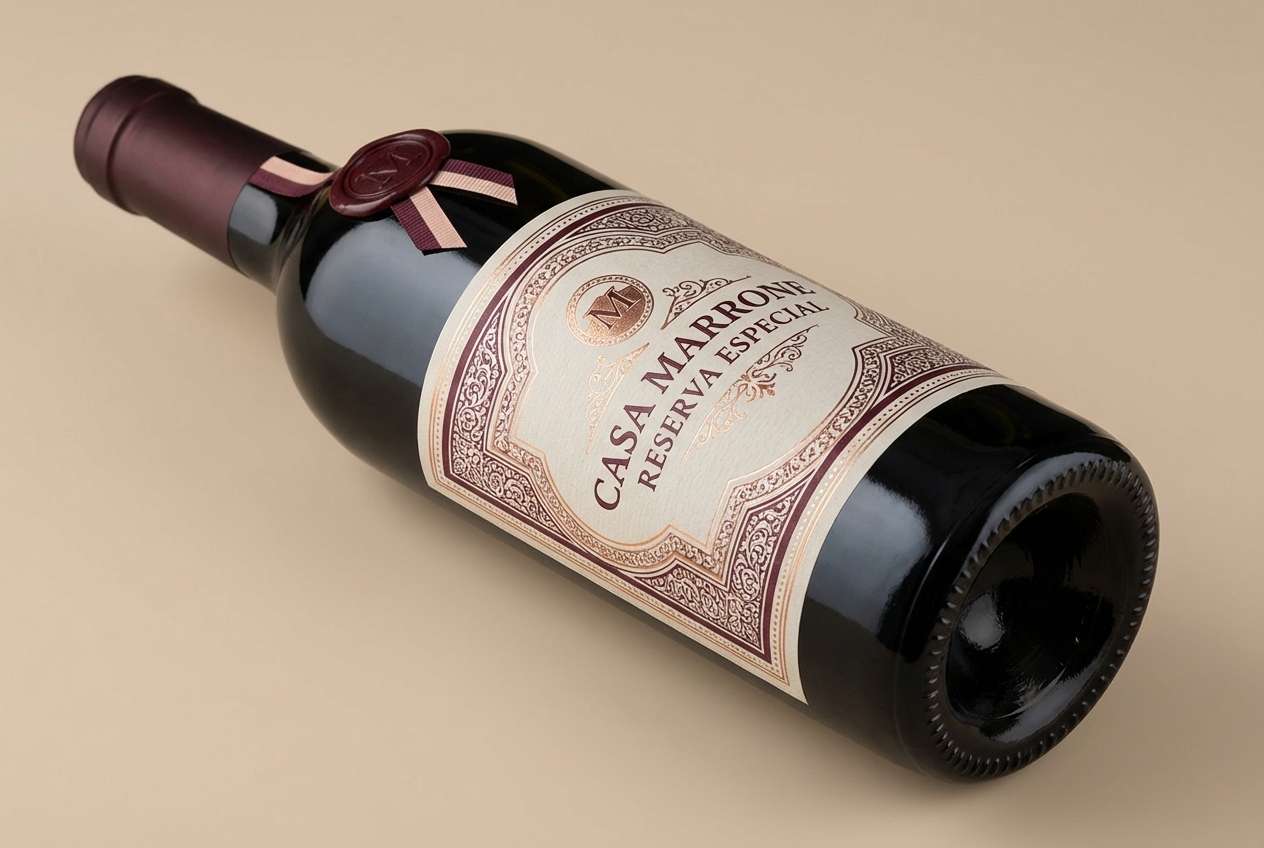 premium wine label mockup