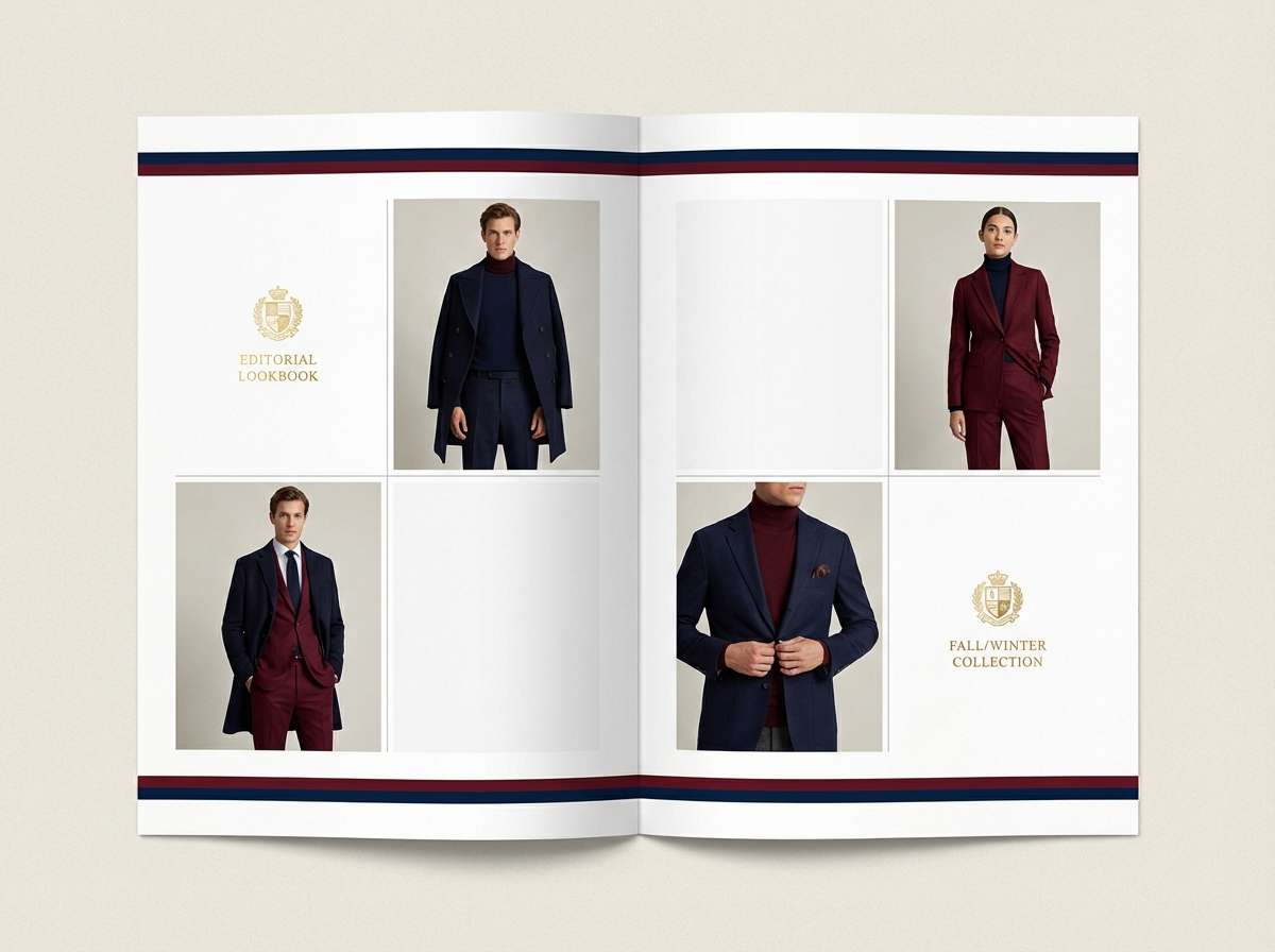 preppy lookbook spread