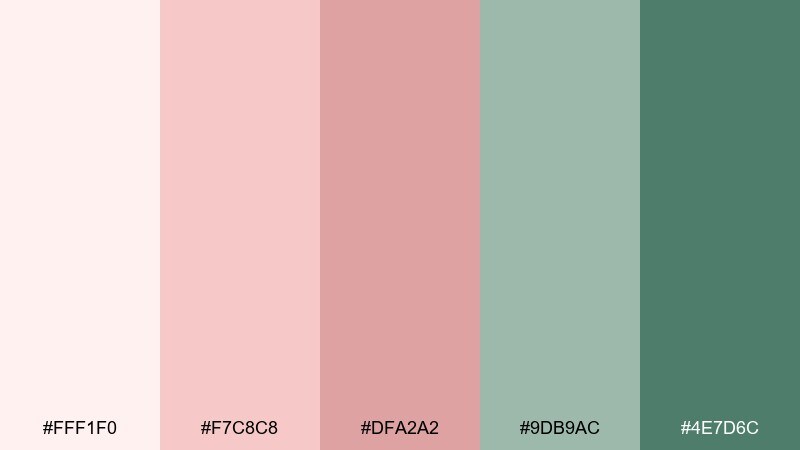 prickly pear sorbet succulent color palette with hex codes