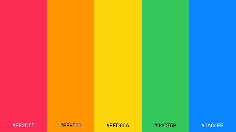 Rainbow Color Palette Ideas 22 Picks Hex 