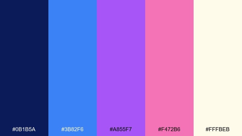 prism romance blue and magenta combination with hex codes