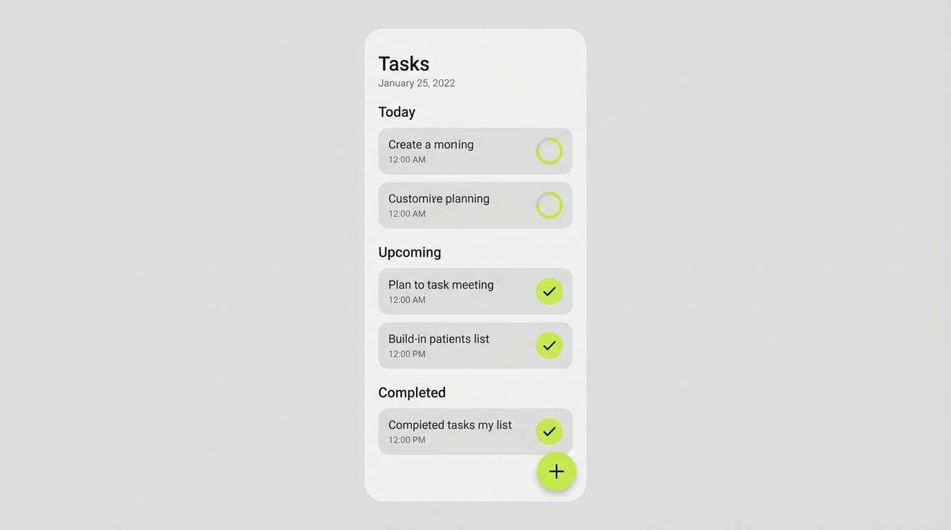 productivity app ui