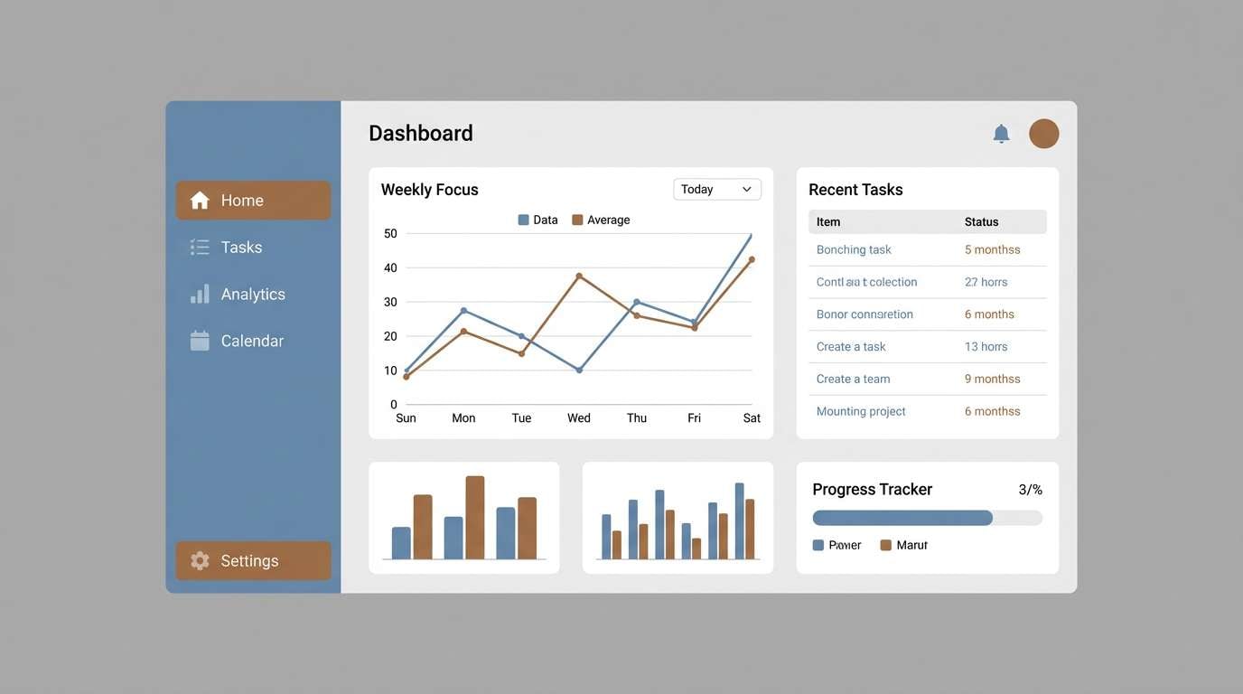 productivity dashboard ui