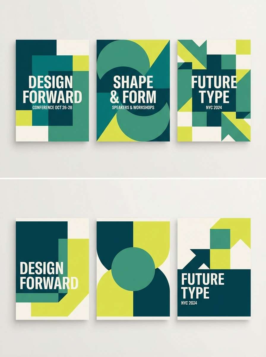 teal lime event poster