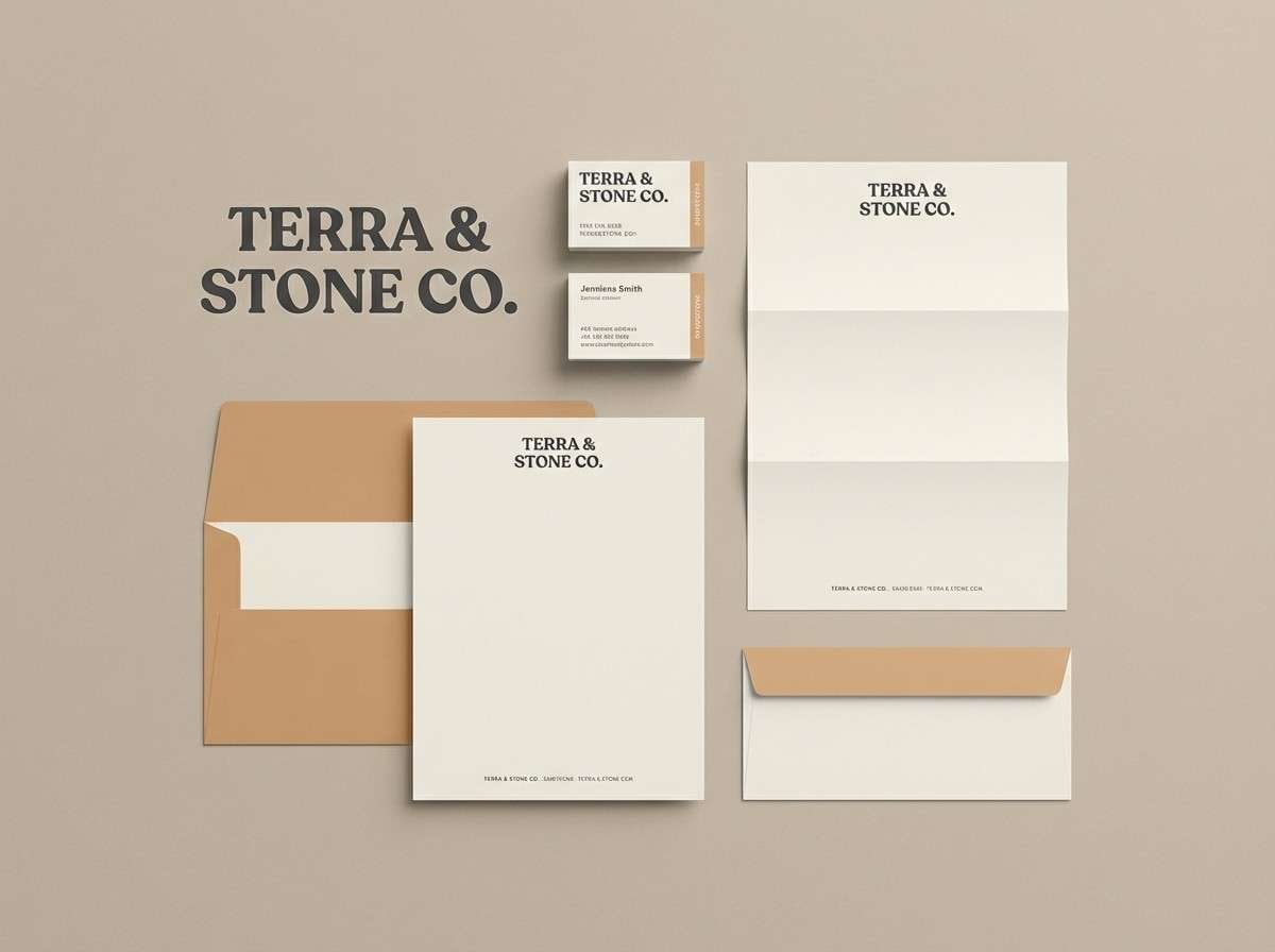 charcoal sandstone stationery