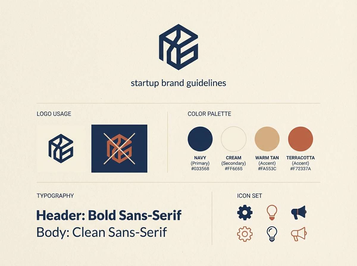 warm brand guidelines page