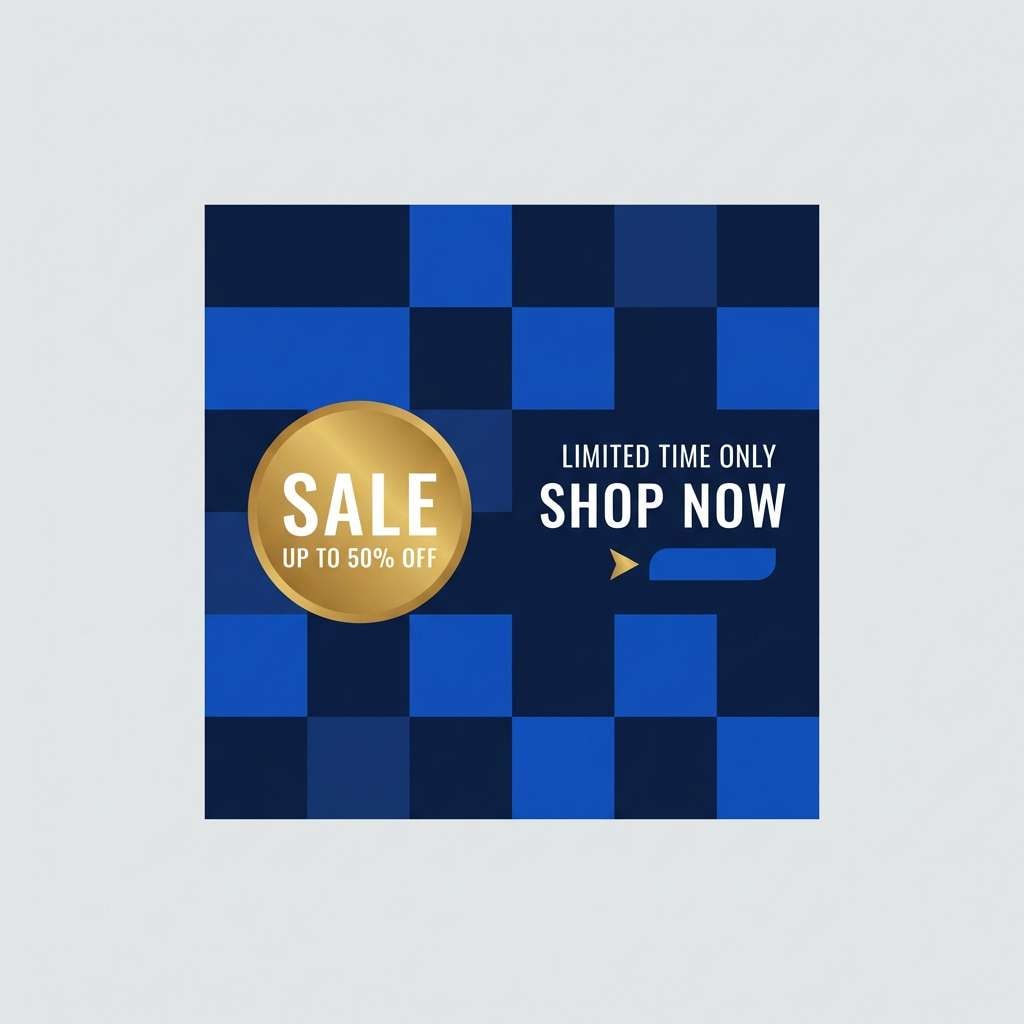 navy blue promo post