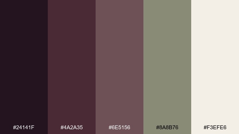 pruned branches vineyard color palette with hex codes
