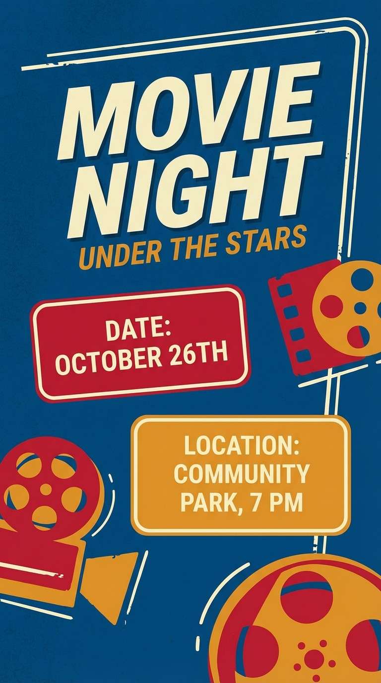 movie night flyer