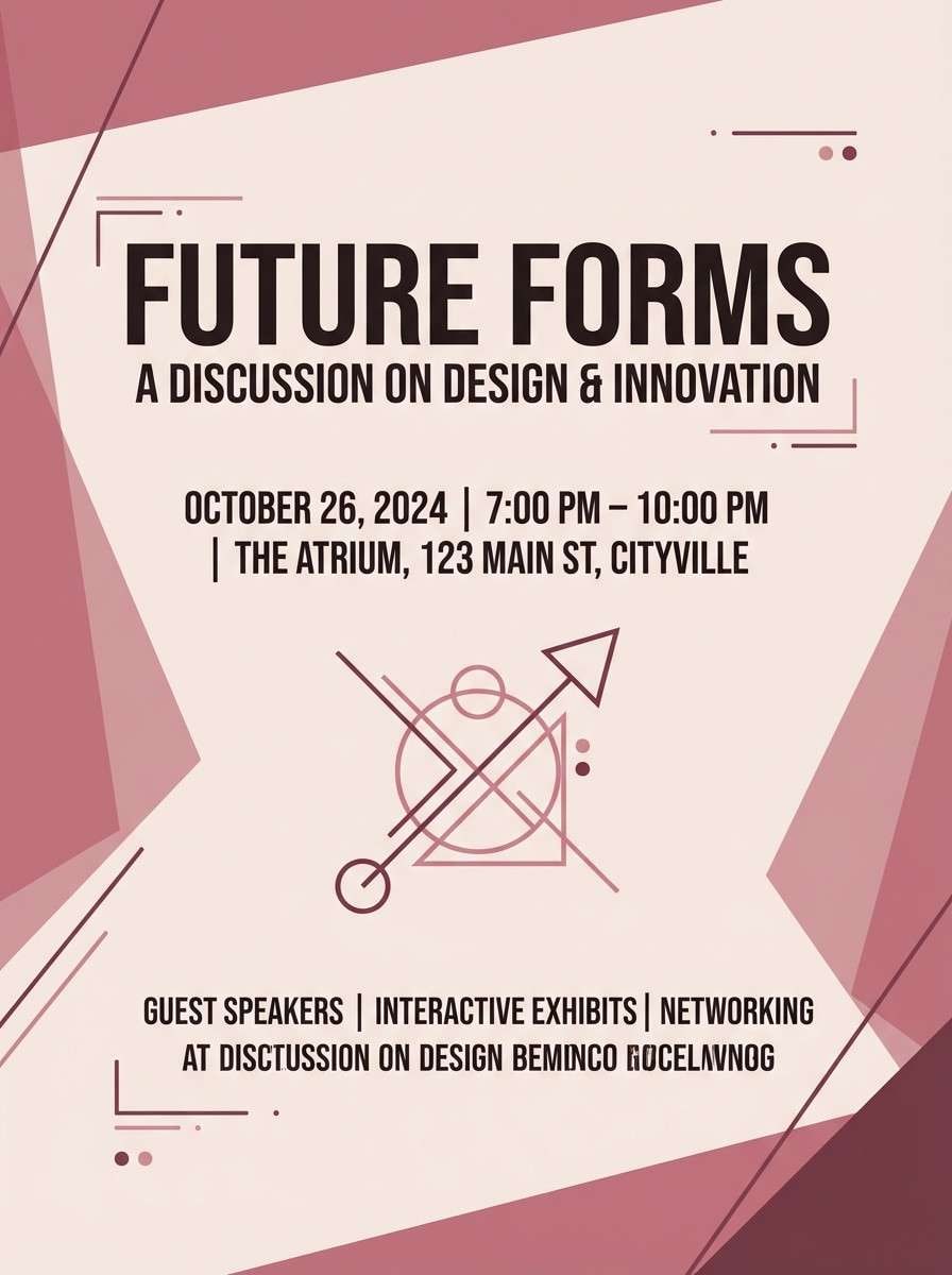 rose gold event flyer design