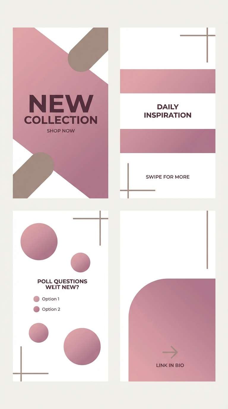 mauve gradient instagram stories