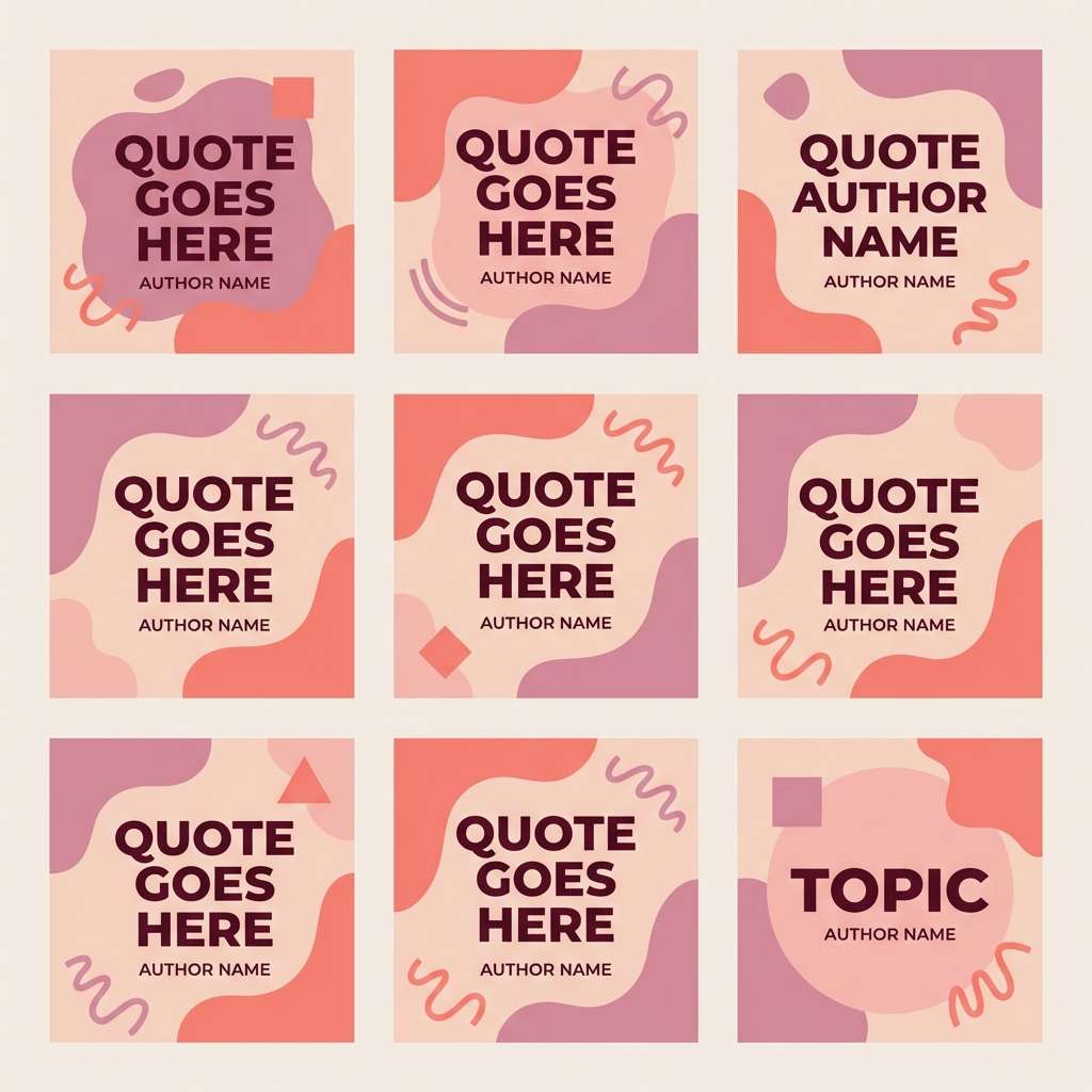 sunset blush quote templates