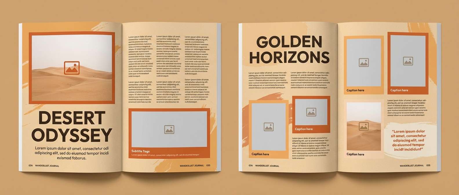 travel editorial spread