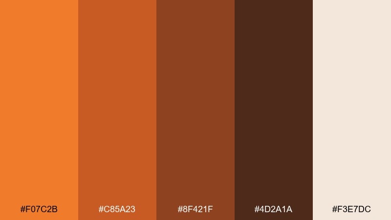 pumpkin leather study color palette with hex codes