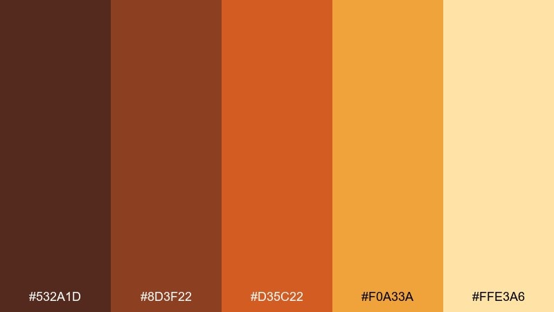 pumpkin patch color palette with hex codes