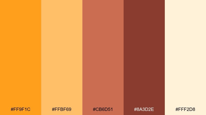 pumpkin patch warm color palette with hex codes