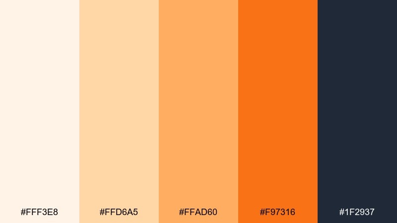 pumpkin spice studio color palette with hex codes