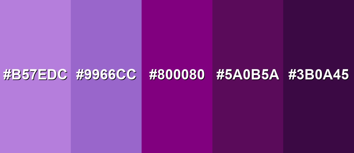 shades and variations of purple-color