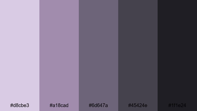 purple haze alloy color palette with hex codes