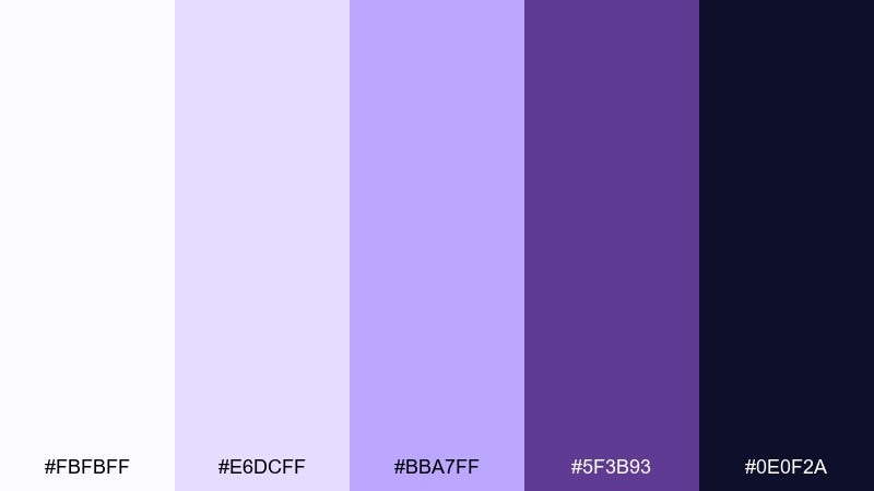 purple haze studio color palette with hex codes
