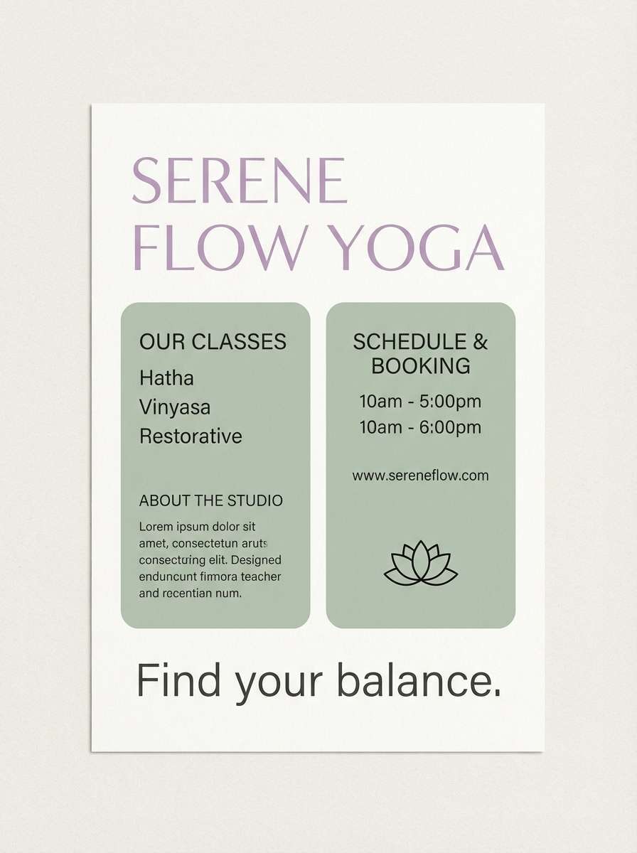 lilac sage yoga flyer